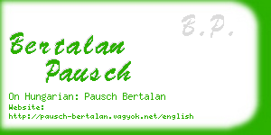 bertalan pausch business card